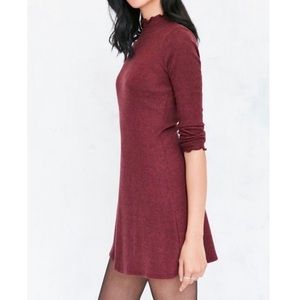 Lettuce Edge Mock Neck Dress